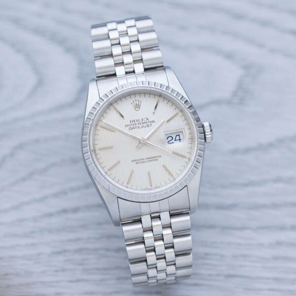 Rolex Datejust 16220 Silver Tapestry